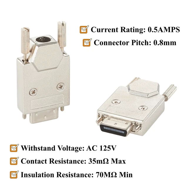 Alt view image 3 of 7 - SDR 26 Pin Male Camera Link Connector for Machine Vision, Frame Grabbers