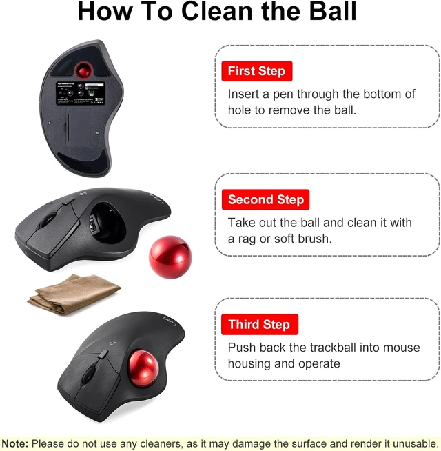 Alt view image 4 of 7 - SANWA Trackball 34mm/1.34in, Replacement Ball for Logitech m575, m570, MX Ergo, Perixx, Kensington, Elecom, and Other Compatible Trackball Mouse, Glossy Purple