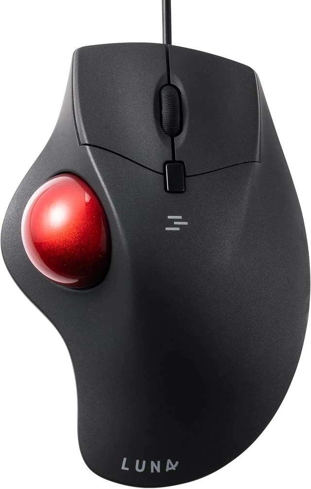 Main image of SANWA Wired Trackball Mouse, Silent Click, Roller Ball Mice for Large Hands Programmable with Software, 40mm Ball, Thumb Control, 600-1600 DPI, Ergo Comfort, Plug & Play, Compatible Win, Mac, Chrome O