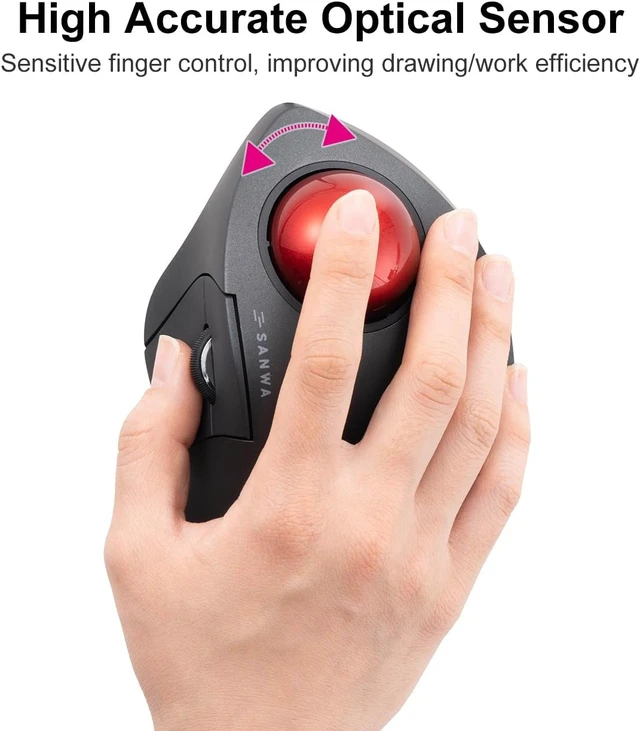 Alt view image 4 of 7 - SANWA 2PCS 40mm/1.57in Trackball Replacement Ball for GMAWTB40, GMABTTB41, GMATB39, Kensington Orbit Fusion, and Other Compatible Trackball Mice, Glossy Red + Purple Red + Black