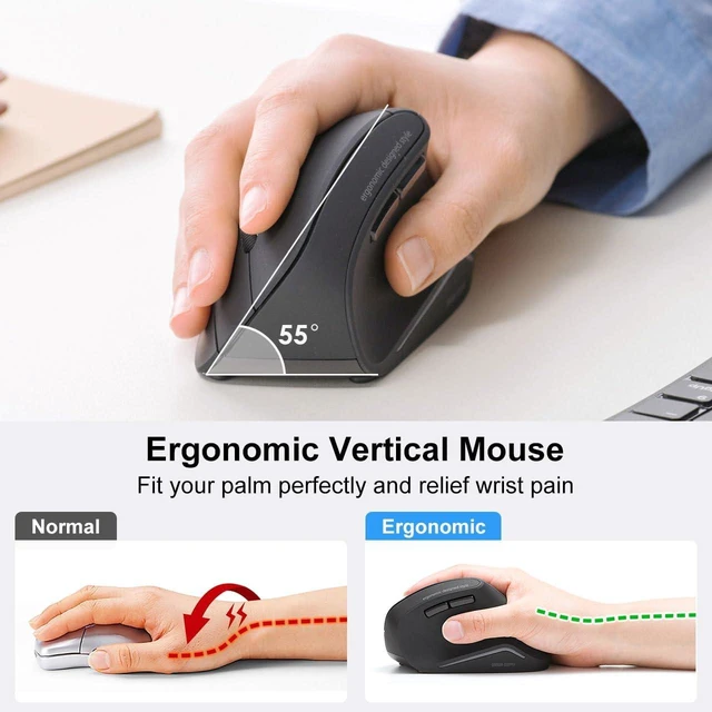 Alt view image 2 of 7 - SANWA ERG11N Silent Click Bluetooth Ergo Mouse + Bluetooth Numeric Keypad Set, Programmable Vertical Mouse, Wireless Ten Key Number Pad, Compatible with Mac, Windows, Laptop, PC, Tablet, Android, iOS