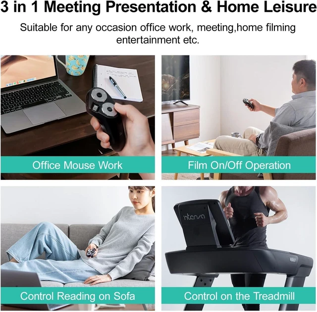 Alt view image 3 of 7 - SANWA 3 in 1 Wireless Handheld Mouse + Bluetooth Touchpad Keyboard Set, Presentation Clicker, Remote Air Mouse with Scroll, Portable Finger Mice, Rechargeable Trackpad for Mac, PSANWA C, Laptop, Phone