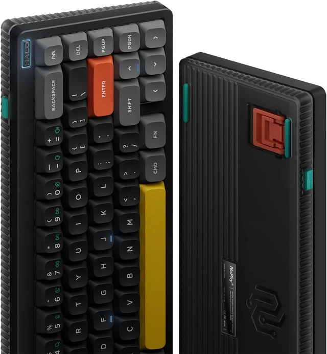 Alt view image 7 of 7 - nuphy Halo65 V2 Wireless Mechanical Keyboard with PBT Keycaps, 65% Hot Swappable Custom Gaming Keyboard Compatible with QMK/VIA, RGB Backlit,Gasket Structure,BT5.0/USB-C/2.4GHz,Black-Mint Switches