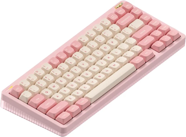 Main image of nuphy Halo75 V2 Mechancial Gaming Kyeboard,75% Wireless Hot Swappable Bluetooth Keyboard,83 Kyes RGB Backlit Keyboard,Support Bluetooth/2.4GHz/USB-C-Pink Silent Red Clear-Top Switch