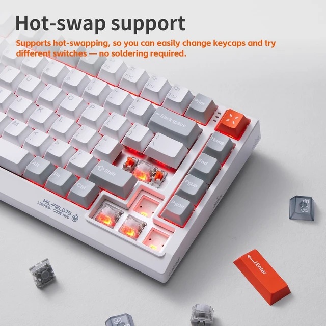 Alt view image 3 of 6 - nuphy Field75 HE V2 75% Layout 83 Keys Gaming Keyboard with knobs