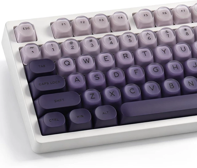 Main image of Tliquid Foundation Purple HOA Keycaps for Mechanical Keyboards
Translucent purple gradient design, HOA profile, double-shot ABS PC material, 128-key full set, frosted surface fingerprints