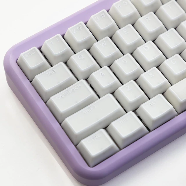 Main image of White Jade Keycaps, Double Shot PBT&PC Keyboard Jelly Key caps 142 Keys Cherry Profile Keycap Set for 60%/65%/75%/TKL/96%/100% Magnetic Mechanical Keyboard