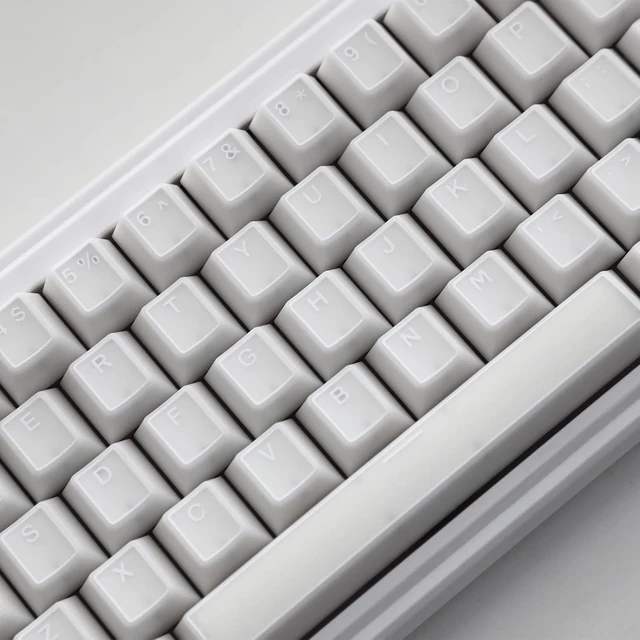 Alt view image 3 of 7 - White Jade Keycaps, Double Shot PBT&PC Keyboard Jelly Key caps 142 Keys Cherry Profile Keycap Set for 60%/65%/75%/TKL/96%/100% Magnetic Mechanical Keyboard