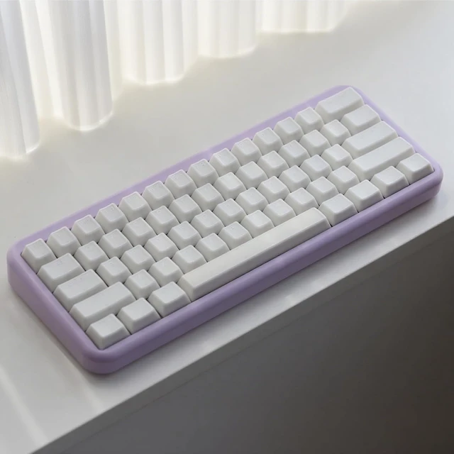 Alt view image 6 of 7 - White Jade Keycaps, Double Shot PBT&PC Keyboard Jelly Key caps 142 Keys Cherry Profile Keycap Set for 60%/65%/75%/TKL/96%/100% Magnetic Mechanical Keyboard