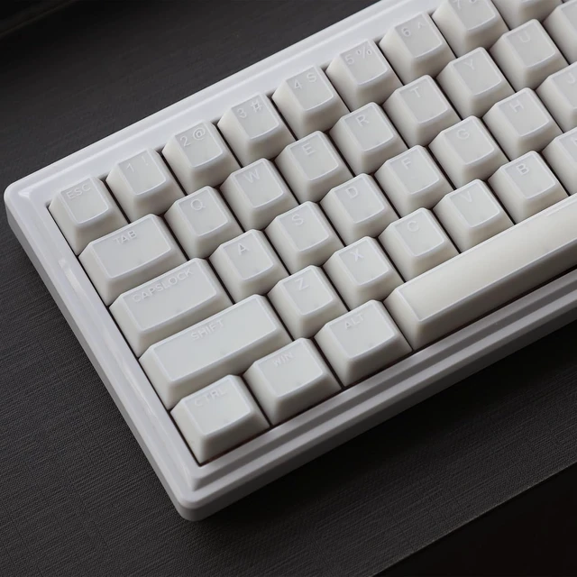 Alt view image 7 of 7 - White Jade Keycaps, Double Shot PBT&PC Keyboard Jelly Key caps 142 Keys Cherry Profile Keycap Set for 60%/65%/75%/TKL/96%/100% Magnetic Mechanical Keyboard
