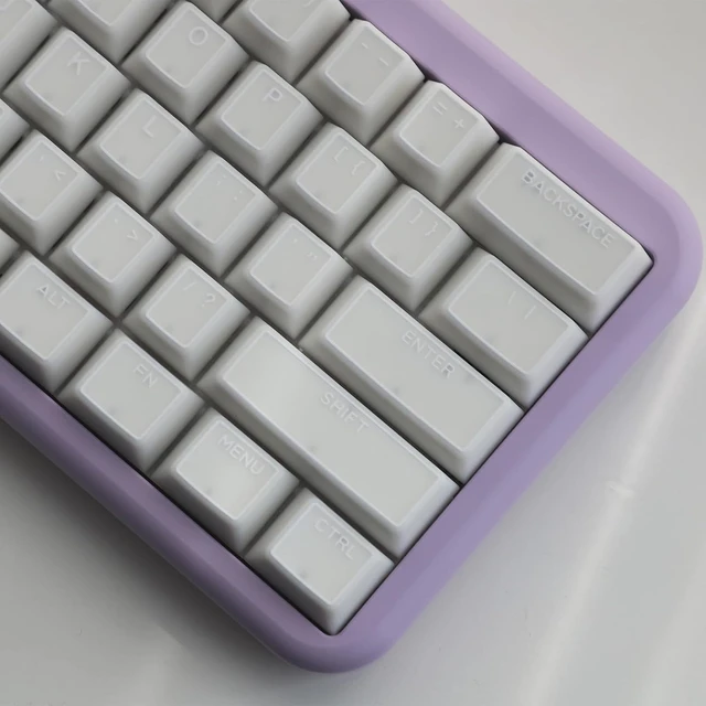 Alt view image 5 of 7 - White Jade Keycaps, Double Shot PBT&PC Keyboard Jelly Key caps 142 Keys Cherry Profile Keycap Set for 60%/65%/75%/TKL/96%/100% Magnetic Mechanical Keyboard