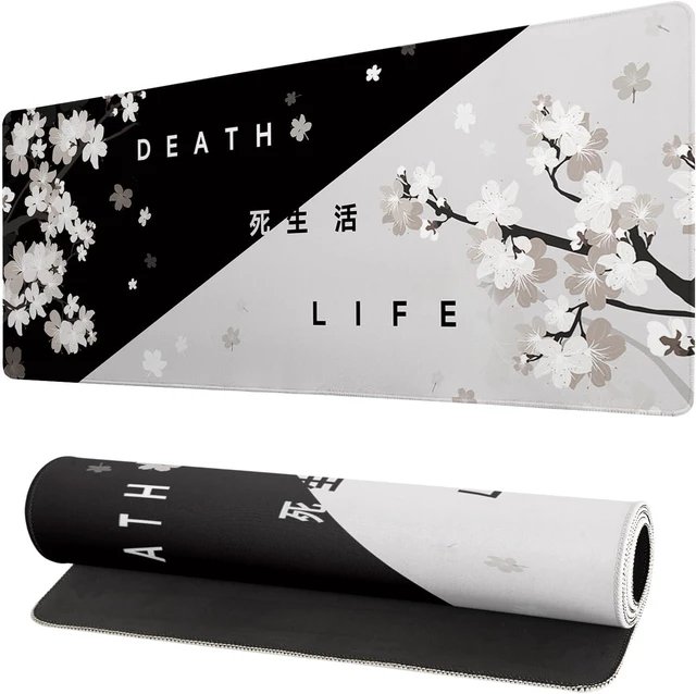 Main image of Extended Gaming Mouse Pad, Large Gaming Mouse Waterproof with Stitched Edges, Non-Slip Desktop Pad for Home and Office, Level Up Your 31.5x11.8 Inch (Black and White Life)