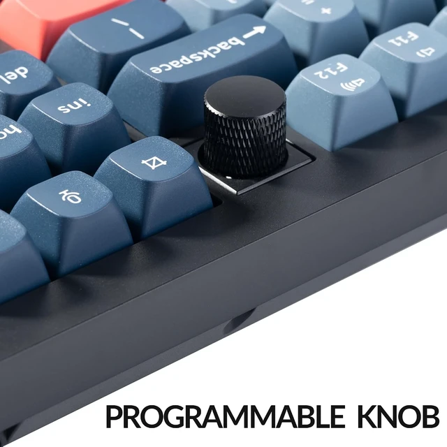 Alt view image 5 of 7 - Keychron V6 Max Wireless QMK Mechanical Keyboard 2.4 GHz & Bluetooth Full-Size Layout Custom with Hot-swappable Gateron Brown Switch RGB Backlight Compatible with Mac Windows Linux - Black