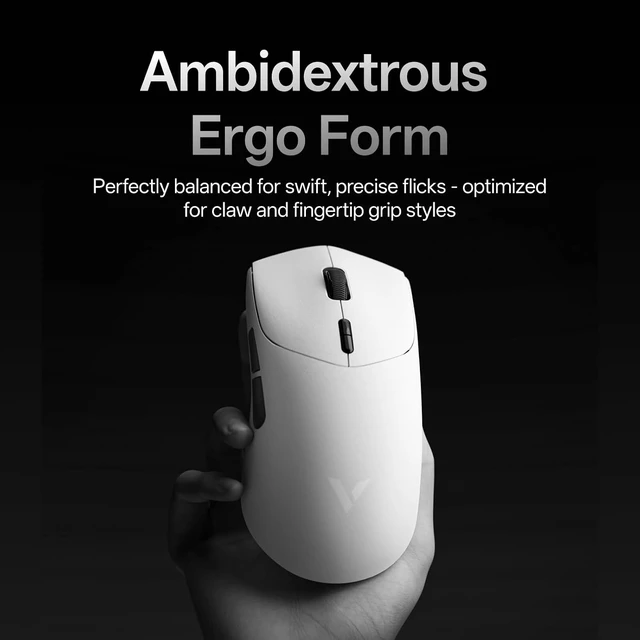 Alt view image 5 of 7 - Rapoo VT7 V2 Wireless Gaming Mouse, True 8K Wireless Polling Rate, 53g Lightweight, Up to 750 Hr Battery, Nordic nRF54L15 MCU, 100-Million Mechanical Switch, 10 Programmable Buttons, White
