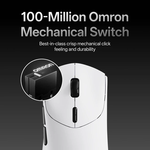 Alt view image 3 of 7 - Rapoo VT7 V2 Wireless Gaming Mouse, True 8K Wireless Polling Rate, 53g Lightweight, Up to 750 Hr Battery, Nordic nRF54L15 MCU, 100-Million Mechanical Switch, 10 Programmable Buttons, White