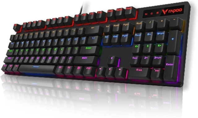 Alt view image 4 of 7 - Rapoo V500PRO Wired Mechanical Gaming Keyboard Blue Switches