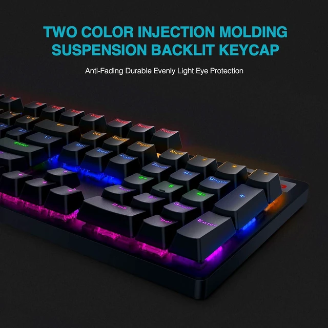 Alt view image 6 of 7 - Rapoo V500PRO Wired Mechanical Gaming Keyboard Blue Switches