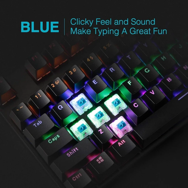 Alt view image 2 of 7 - Rapoo V500PRO Wired Mechanical Gaming Keyboard Blue Switches