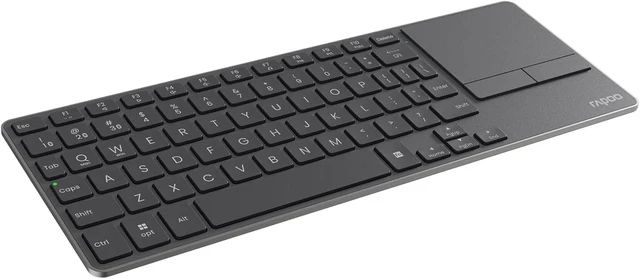 Main image of Rapoo Mini Wireless Keyboard with Touchpad, Multi-Device HTPC Keyboard for PC-Connected TV/Tablet/Steam Deck/Gaming Console/Raspberry Pi/Mini PC - Support Touch Gestures for Windows & Mac