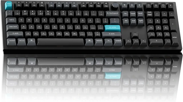 Main image of Keychron Q6 Ultra 8K Full-Size Wireless Mechanical Keyboard, Aluminum Black
2.4 GHz/Bluetooth 5.3/USB-C, 660H battery, ZMK programmable knob, Hot-Swappable PBT keycaps with RGB, Mac/Windows/Linux