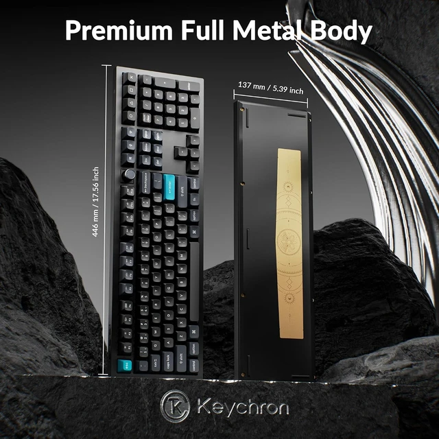 Alt view image 5 of 7 - Keychron Q6 Ultra 8K Full-Size Wireless Mechanical Keyboard, Aluminum Black
2.4 GHz/Bluetooth 5.3/USB-C, 660H battery, ZMK programmable knob, Hot-Swappable PBT keycaps with RGB, Mac/Windows/Linux
