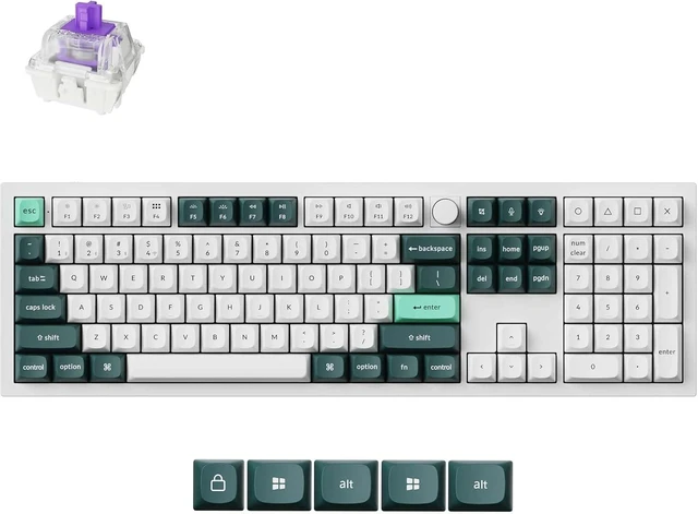 Main image of Keychron Q6 HE Wireless Custom Magnetic Keyboard Full-Size Layout 2.4 GHz/Bluetooth/Wired, QMK Launcher, Hot-Swappable Gateron Double-Rail Magnetic Switches for Mac Windows Linux - Aluminum