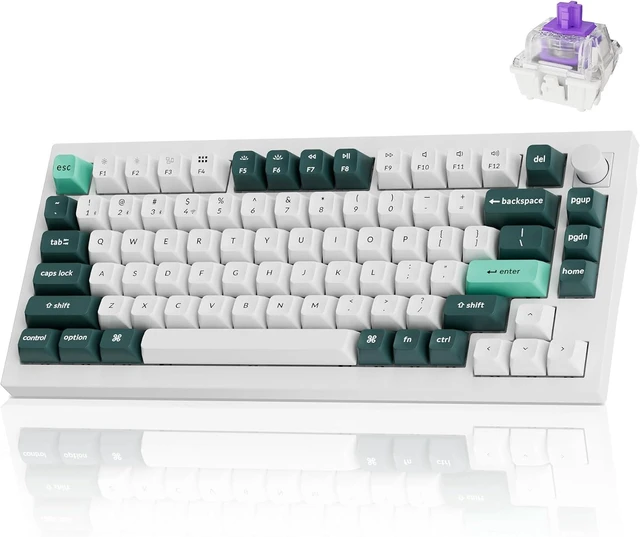 Main image of Keychron Q1 HE Wireless Custom Magnetic Keyboard, QMK Launcher Rapid Trigger 2.4 GHz & Bluetooth 5.2 with Gateron Double-Rail Magnetic Switch for Mac Windows Linux-White