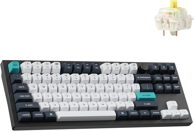 Main image of Keychron Q3 Max Wireless 2.4 GHz Bluetooth Custom Mechanical Keyboard
Full Aluminum Body, QMK Launcher, TKL Layout RGB with Hot-swappable Gateron Banana Switch Compatible with Mac Windows Linux