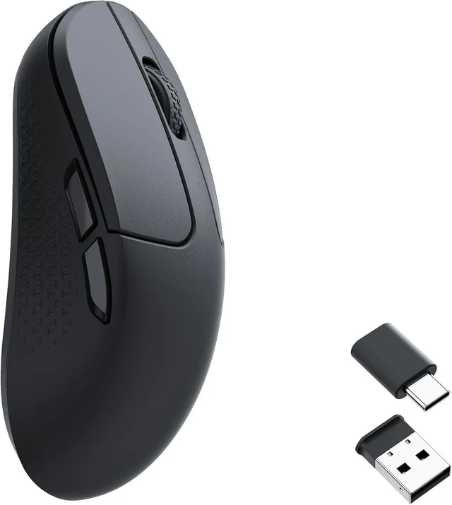 Main image of Keychron M3 Mini Wireless Optical Mouse, Bluetooth 5.1/2.4 GHz/Wired Gaming Mouse, Programmable PixArt 3395 Sensor with up to 26,000 DPI/ 650 IPS, Lightweight Ergonomic for Windows Mac Linux - Black