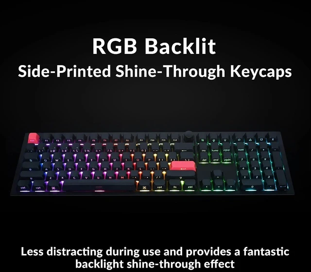 Alt view image 2 of 7 - Keychron Q6 Max Wireless Mechanical Keyboard, Full Size for Work and Gaming QMK Custom, CNC Aluminum, 2.4 GHz/Bluetooth 5.1/USB-C, Hot-Swappable, RGB, Knob, Gateron Red, Side-Printed Keycaps, Black