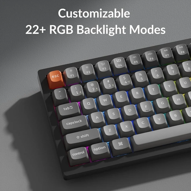 Alt view image 7 of 7 - Keychron K4 Max Mechanical Keyboard Wireless with Number Pad, 2.4 GHz/Bluetooth 5.1/Wired Custom Keyboard with 100 Keys, Programmable RGB Backlight Hot-Swappable for Mac Windows Linux
