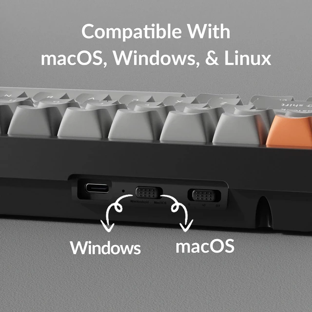Alt view image 5 of 7 - Keychron K4 Max Mechanical Keyboard Wireless with Number Pad, 2.4 GHz/Bluetooth 5.1/Wired Custom Keyboard with 100 Keys, Programmable RGB Backlight Hot-Swappable for Mac Windows Linux