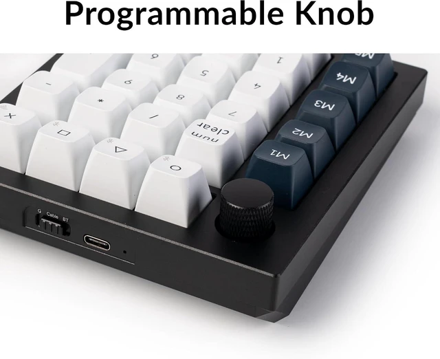 Alt view image 7 of 7 - Keychron Q0 Max Wireless Custom Mechanical Numpad, Aluminum Body, Black 2.4 GHz/Bluetooth/USB-C Wired, QMK Programmable Knob, PBT Keycaps Hot-Swappable, RGB Backlight for Laptop Mac Windows Linux