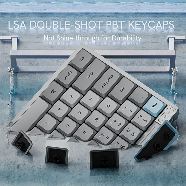Alt view image 3 of 7 - Keychron J9 Ultra 8K Polling Rate Ultra-Slim Wireless Keyboard 2.4 GHz & Bluetooth, ZMK & Launcher, 480-Hr Battery with Low-Profile Brown Switches for Mac Windows Linux (