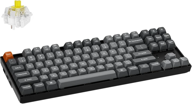 Main image of Keychron K8 Max Wireless Mechanical Gaming Keyboard, TKL Layout QMK 2.4 GHz/Bluetooth 5.1/Wired Tri-Mode Connection, RGB with Keychron Super Banana Switch Compatible with Mac Windows Linux