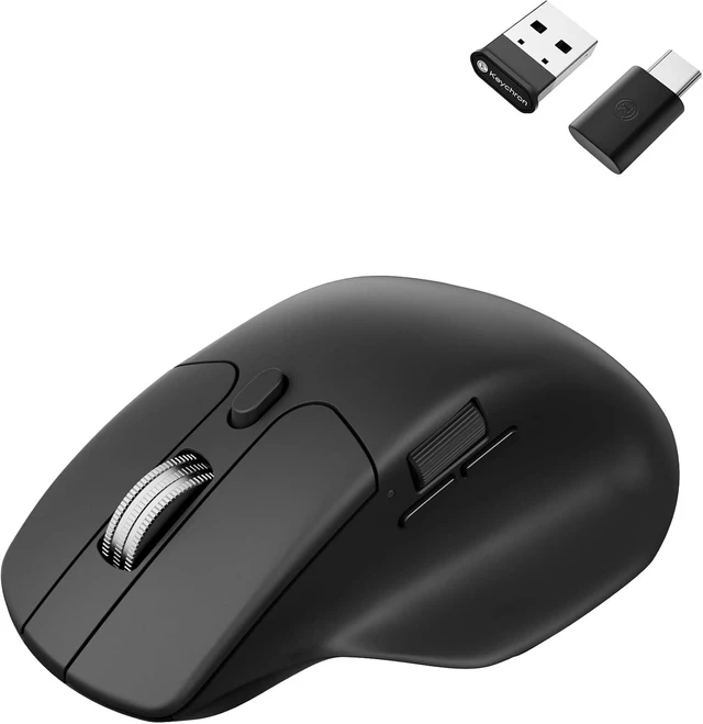 Main image of Keychron M6 Silent Wireless Gaming Mouse, 1000Hz, Bluetooth/2.4G/Wired, PixArt 3311 Sensor (12K DPI), 86g, 5 On-Board Memory Profiles for Plug & Play, Programmable for Mac/Win/Linux Black