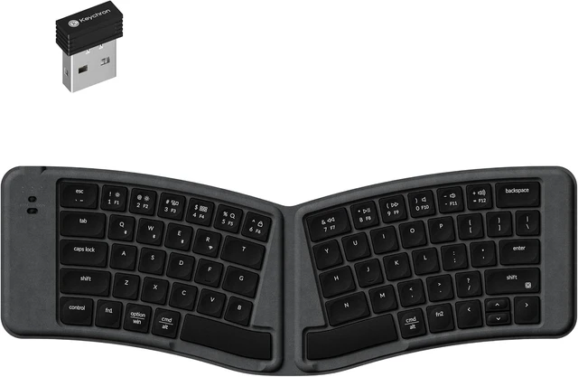 Main image of Keychron B11 Pro Ultra-Slim Foldable Wireless Keyboard, 65% Alice Layout
Three Device Switching, 1000 Hz Polling, 2.4 GHz/Bluetooth 5.3/USB-C Wired, ZMK Programmable, Up to 138 Hours Working Time