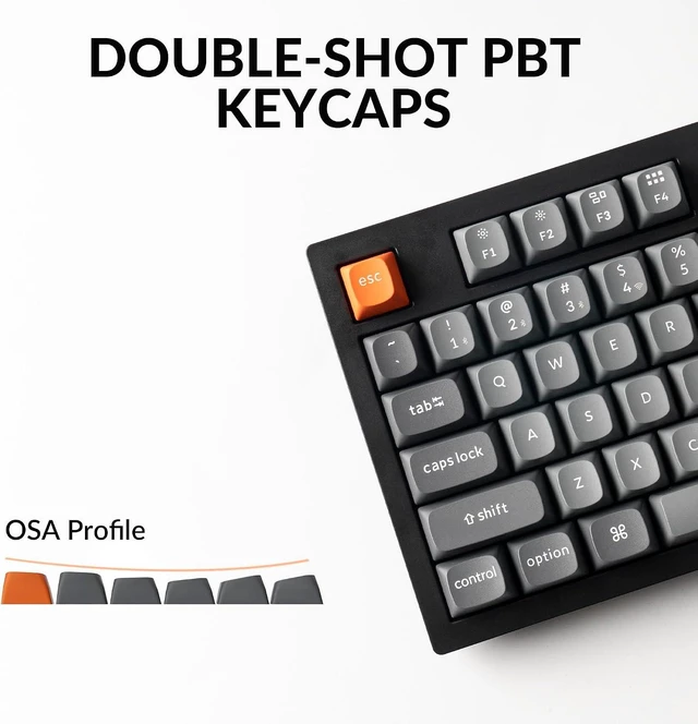 Alt view image 6 of 7 - Keychron K10 Max QMK Wireless Custom Mechanical Full-Size Keyboard 2.4 GHz Wireless & Bluetooth with Hot-swappable Apex Banana Switch Compatible with Mac Windows Linux - Black