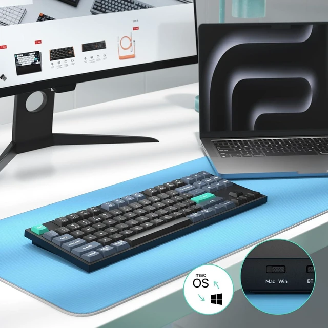 Alt view image 6 of 7 - Keychron B33 Wireless TKL Keyboard, Silent Scissor, 320H Battery
Wireless, ultra-slim and silent design with up to 320-hour battery life