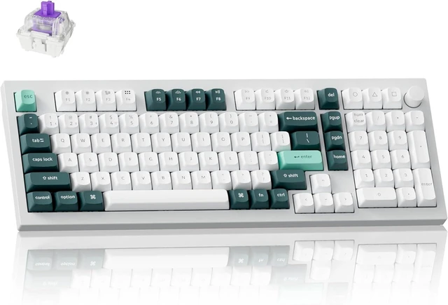 Main image of Keychron Q5 HE 96% Rapid Trigger Wireless Hall Effect Keyboard, White
Hot-Swappable Magnetic Switches, Adjustable Actuation, 2.4 GHz/Bluetooth/USB-C, Aluminum Body, Custom RGB, Mac Windows Linux