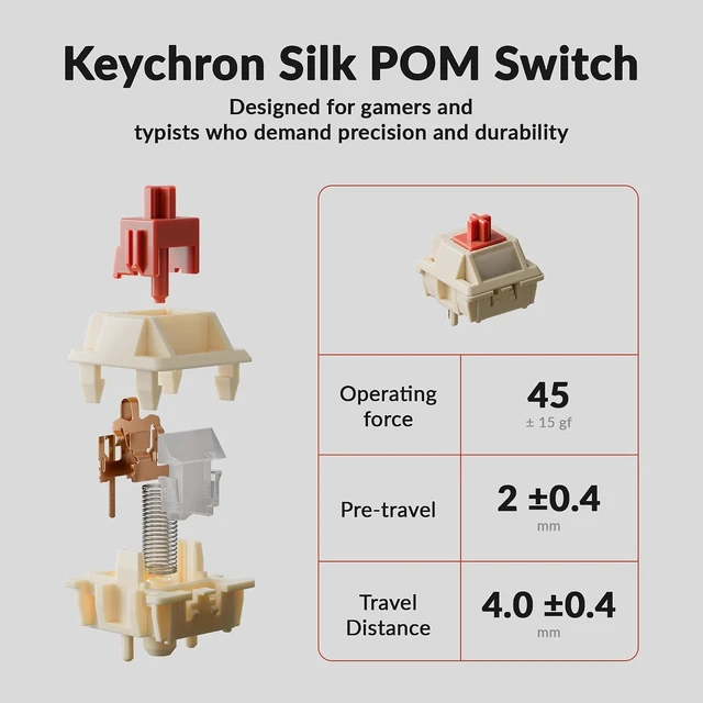 Alt view image 7 of 7 - Keychron Q3 Ultra Wireless Mechanical Keyboard 8KHz Polling Rate, TKL 2.4G/Bluetooth 5.3/Wired Up to 660 Hours Long Battery Life, Hot-Swappable Aluminum RGB Gaming ZMK for Mac/Windows/Linux-White