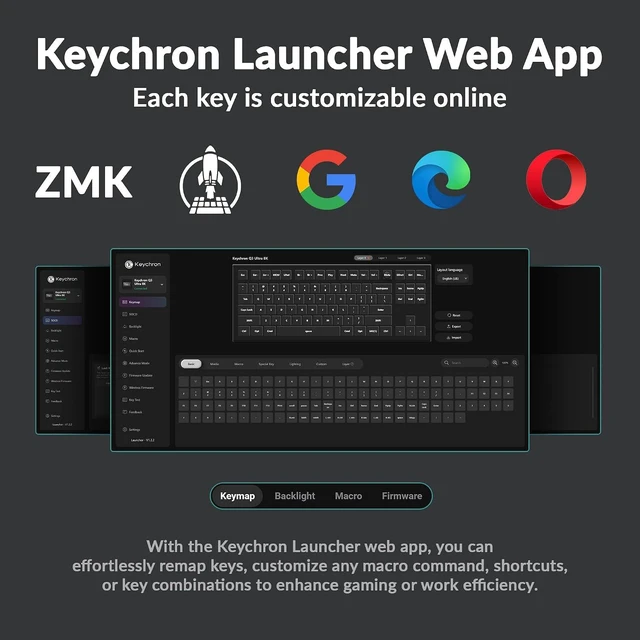 Alt view image 7 of 7 - Keychron Q3 Ultra Wireless Mechanical Keyboard 8KHz Polling Rate, TKL 2.4G/Bluetooth 5.3/Wired Up to 660 Hours Long Battery Life, Hot-Swappable Aluminum RGB Gaming ZMK for Mac/Windows/Linux-Black