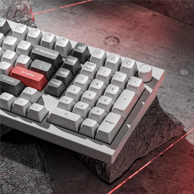 Alt view image 5 of 7 - Keychron Q5 Ultra 8K Polling Rate Wireless Custom Mechanical Keyboard 2.4 GHz & Bluetooth ZMK Launcher 660Hr Battery Aluminum Body with Hot-swappable Red Switches for Mac Windows Linux - White