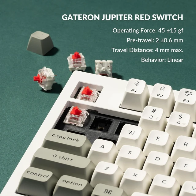 Alt view image 6 of 7 - Keychron Q5 Max Wireless 2.4 GHz Bluetooth Custom Mechanical Keyboard
QMK Launcher, Full Aluminum Body, 96% Layout with Hot-swappable Gateron Red Switch for Mac Windows Linux - White