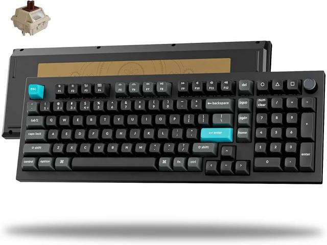 Main image of Keychron Q5 Ultra 8K Polling Rate Wireless Custom Mechanical Keyboard 2.4 GHz & Bluetooth ZMK Launcher, 660Hr Battery Aluminum Body with Hot-swappable Brown Switches for Mac Windows Linux - Black