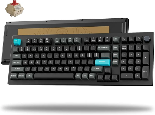 Main image of Keychron Q5 Ultra 8K Polling Rate Wireless Custom Mechanical Keyboard 2.4 GHz & Bluetooth ZMK Launcher, 660Hr Battery Aluminum Body with Hot-swappable Red Switches for Mac Windows Linux - Black