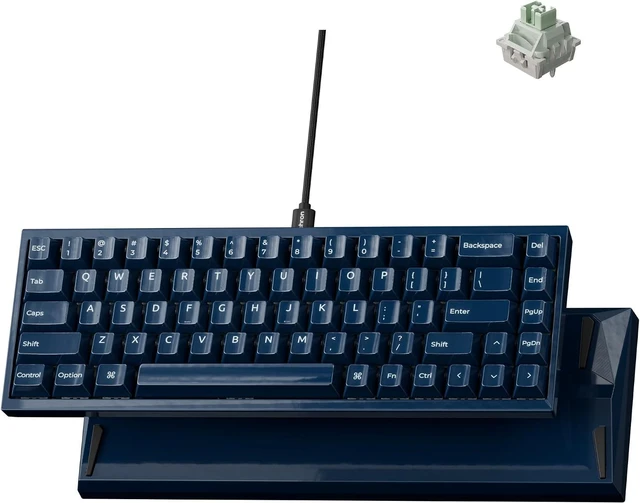 Main image of Keychron Q16 HE 8K Ceramic Magnetic Keyboard, Navy Blue Ceramic case and keycaps, rapid trigger, wired Hall effect, RGB backlight, hot-swappable, Mac/Windows/Linux support