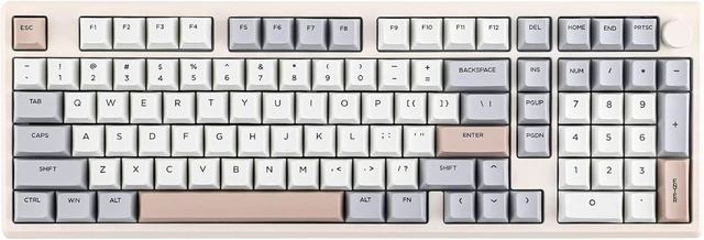 Main image of EPOMAKER Galaxy100 QMK/VIA Wireless Gaming Keyboard, Aluminum Shell, BT/2.4Ghz/USB-C, Pre-Lubed Hot-Swappable Linear Switches, NKRO, RGB Backlit (Creamy White, Wisteria Linear Switch)