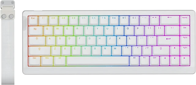 Main image of EPOMAKER HE68 Lite Hall Effect Gaming Keyboard, 8k Polling & 128K Scan Rate 0.005mm Adjustable Trigger, 0.125ms Latency, 5-Layer Sound-Dampened, Snap Key, SOCD, A-RGB, Wired, Mac Software (White)