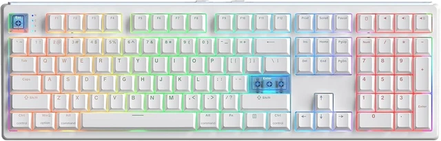 Main image of EPOMAKER HE108 Wireless Gaming Keyboard, 8K Polling & 10000mAh, SOCD & DKS Full-Sized Hall Effect Keyboard with Rapid Triggering, Custom Driver, RGB Backlit, PBT Keycap (White)